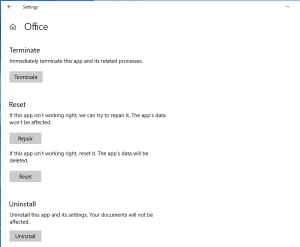 Microsoft Office not starting – Repairing Windows 10 Apps – FocalX Blog